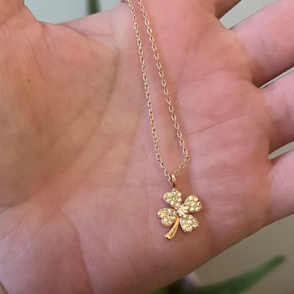 The Lucky Charm Pendant necklace in 18k rose gold over silver